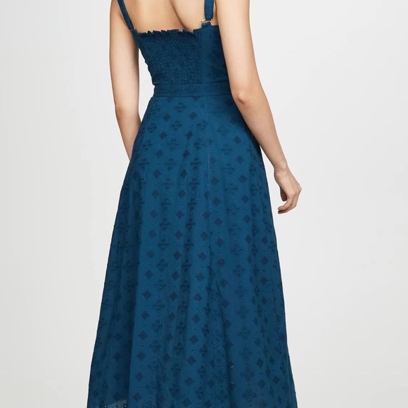 Cinq a Sept Alix Eyelet Dress in Lapis Size 6 - Picture 3 of 11